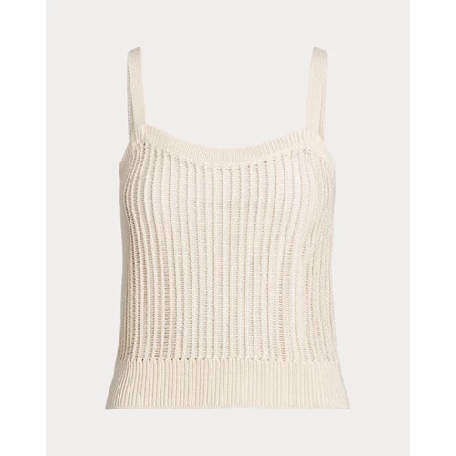 폴로 랄프로렌 Linen-Blend Rib-Knit Sweater Tank Top