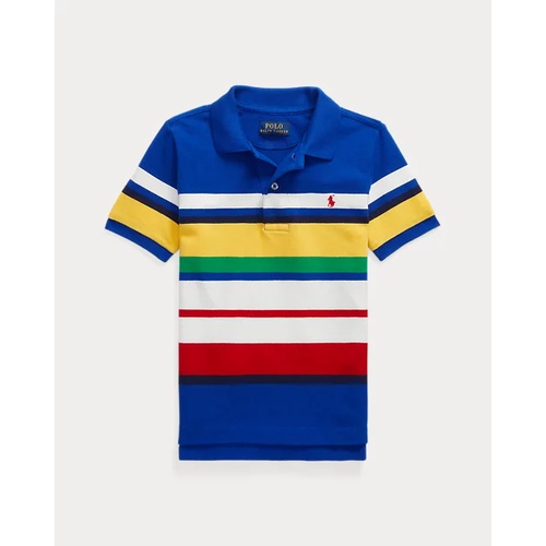 폴로 랄프로렌 Striped Cotton Mesh Polo Shirt