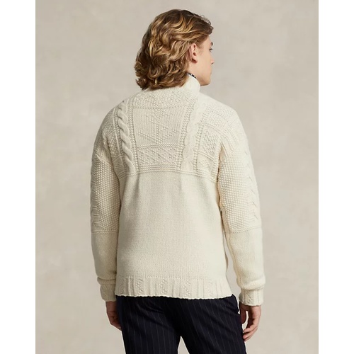 폴로 랄프로렌 Anchor Aran-Knit Wool-Blend Sweater