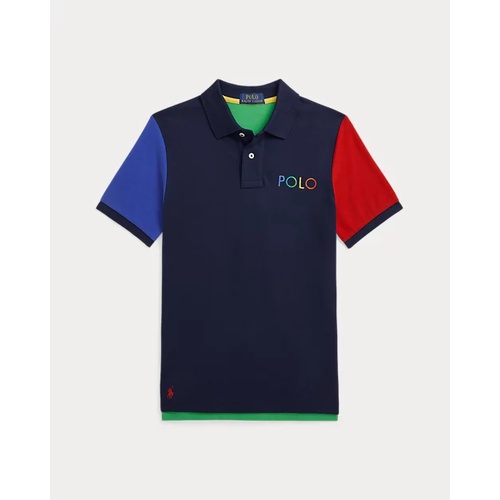 폴로 랄프로렌 Color-Blocked Ombre-Logo Mesh Polo Shirt