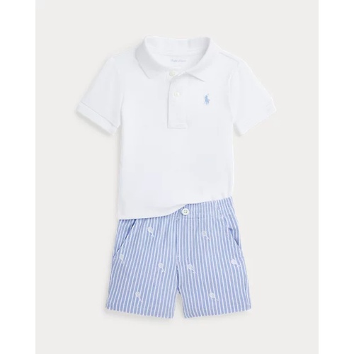폴로 랄프로렌 Soft Cotton Polo Shirt & Mesh Short Set