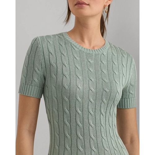 폴로 랄프로렌 Cable-Knit Short-Sleeve Sweater Dress