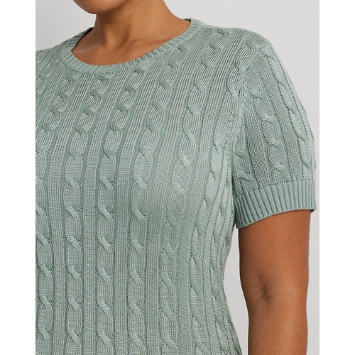 폴로 랄프로렌 Cable-Knit Short-Sleeve Sweater Dress
