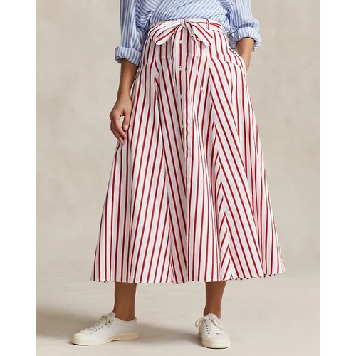 폴로 랄프로렌 Striped Cotton A-Line Skirt