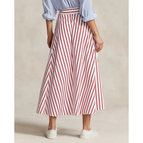 폴로 랄프로렌 Striped Cotton A-Line Skirt