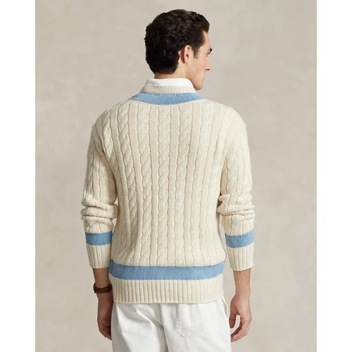 폴로 랄프로렌 Embroidered Cotton-Blend Cricket Sweater