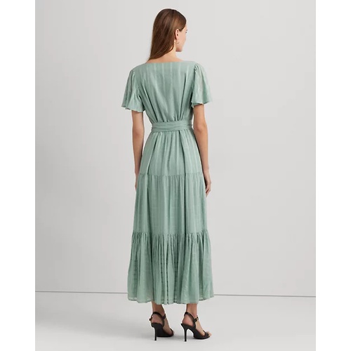 폴로 랄프로렌 Shadow-Gingham Belted Cotton-Blend Dress