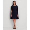 Cape Georgette Cocktail Dress