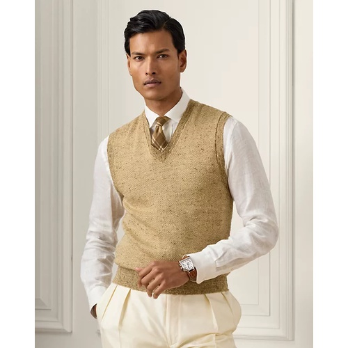 폴로 랄프로렌 Silk-Blend Herringbone Sweater Vest