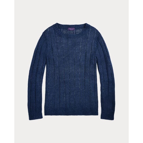 폴로 랄프로렌 Rib-Knit Silk-Linen Sweater