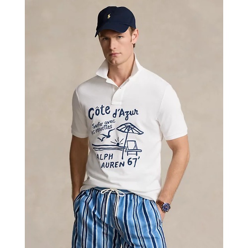 폴로 랄프로렌 Classic Fit Embroidered Mesh Polo Shirt