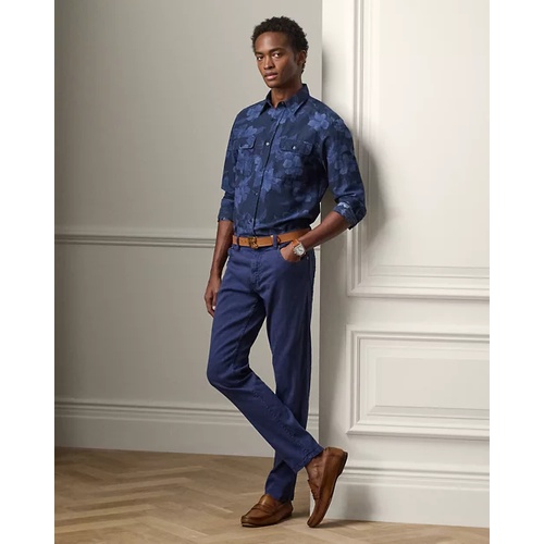 폴로 랄프로렌 Slim Fit Stretch Linen-Cotton Jean