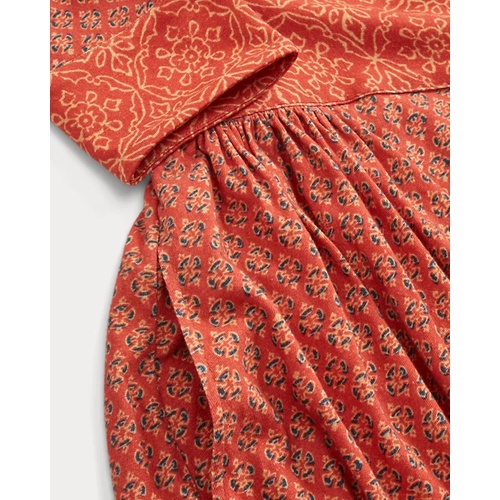 폴로 랄프로렌 Print Cotton-Linen Jersey Dress