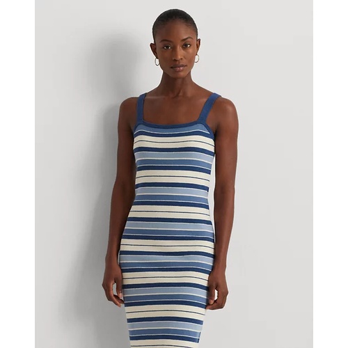 폴로 랄프로렌 Striped Cotton-Blend Tank Dress