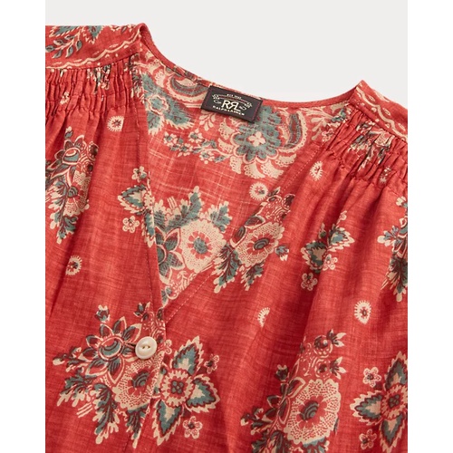폴로 랄프로렌 Floral-Print Cotton Sleeveless Jumpsuit