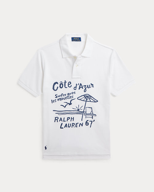 폴로 랄프로렌 Embroidered Cotton Mesh Polo Shirt
