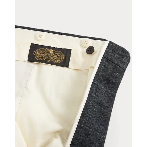 폴로 랄프로렌 Slim Windowpane Linen-Blend Suit Trouser