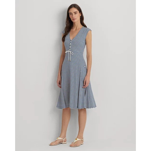 폴로 랄프로렌 Striped Cotton-Blend-Jersey Dress