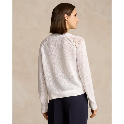 폴로 랄프로렌 Linen-Cotton V-Neck Sweater
