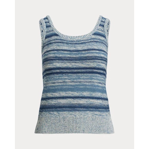 폴로 랄프로렌 Striped Linen-Cotton Sweater Tank Top