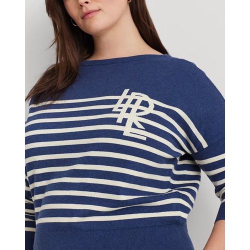 폴로 랄프로렌 Logo Striped Cotton Boatneck Sweater