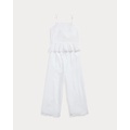 Eyelet-Embroidered Cotton Top & Pant Set