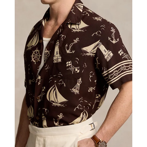 폴로 랄프로렌 Classic Fit Nautical-Print Camp Shirt