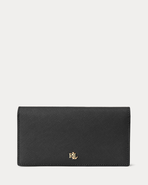 Crosshatch Leather Slim Wallet