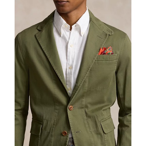 폴로 랄프로렌 Tailored Washed Twill Suit Jacket