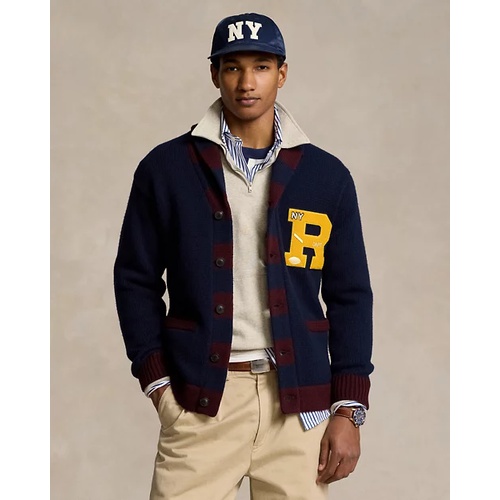 폴로 랄프로렌 Wool-Blend Letterman Cardigan