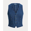 Pinstripe Linen-Cotton Vest