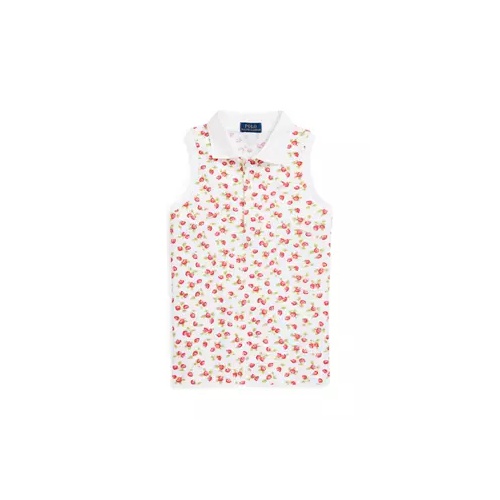 폴로 랄프로렌 Girls 7-16 Strawberry Mesh Sleeveless Polo Shirt