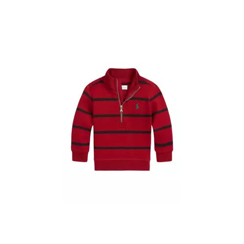 폴로 랄프로렌 Baby Boys Striped Cotton Interlock 1/4 Zip Pullover Sweater