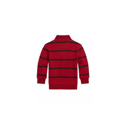 폴로 랄프로렌 Baby Boys Striped Cotton Interlock 1/4 Zip Pullover Sweater