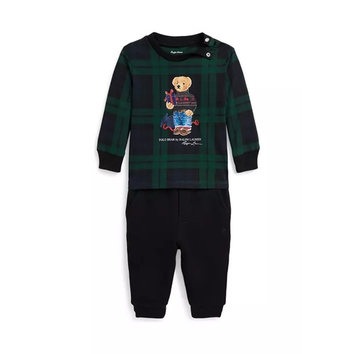 폴로 랄프로렌 Baby Boys Polo Bear Jersey T-Shirt and Fleece Pants Set