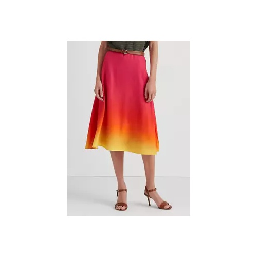 폴로 랄프로렌 Ombre Linen-Blend Midi Skirt