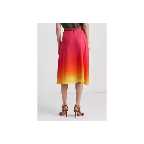 폴로 랄프로렌 Ombre Linen-Blend Midi Skirt