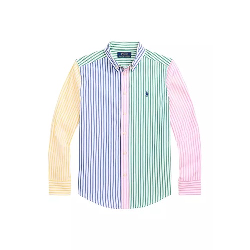 폴로 랄프로렌 Boys 8-20 Striped Cotton Poplin Fun Shirt