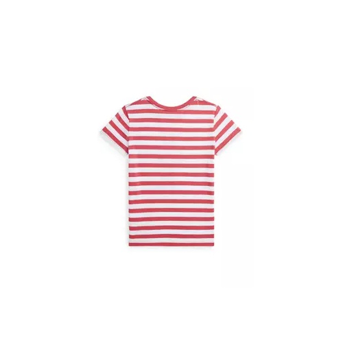 폴로 랄프로렌 Girls 7-16 Striped Polo Bear Cotton Jersey T-Shirt