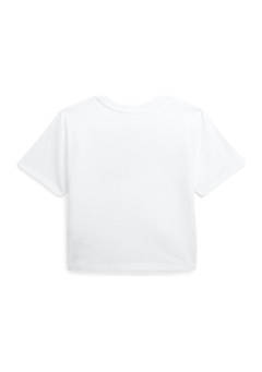 폴로 랄프로렌 Girls 7-16 Madras Logo Cotton Jersey Boxy T-Shirt