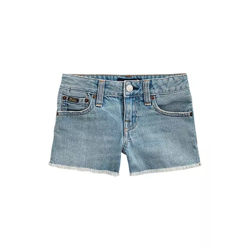 폴로 랄프로렌 Girls 4-6x Frayed Cotton Denim Shorts
