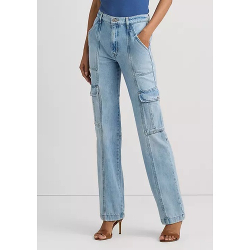 폴로 랄프로렌 Womens High-Rise Straight Cargo Jeans