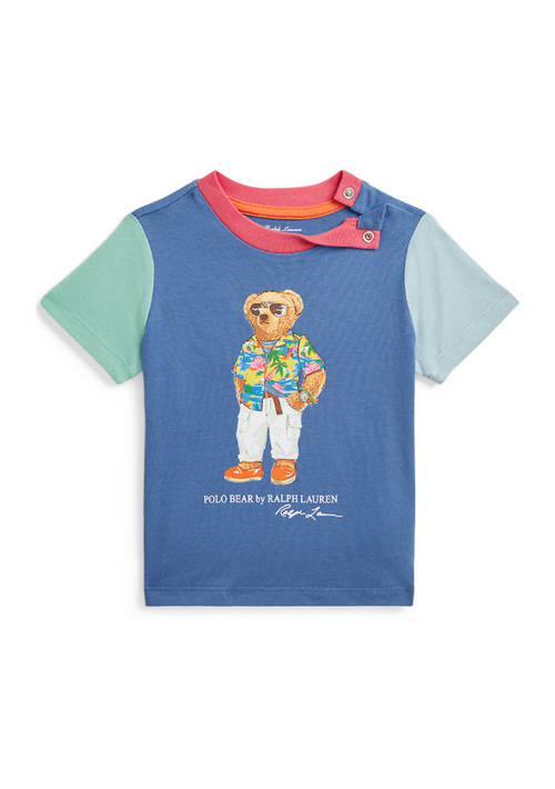 폴로 랄프로렌 Baby Boys Polo Bear Color Blocked Cotton T-Shirt