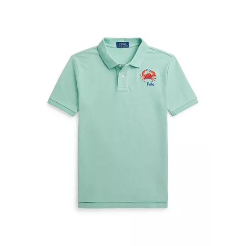폴로 랄프로렌 Boys 8-20 Crab Embroidered Cotton Mesh Polo Shirt