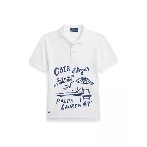 폴로 랄프로렌 Boys 2-7 Embroidered Cotton Mesh Polo Shirt