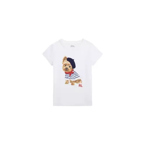 폴로 랄프로렌 Girls 2-6x Dog-Print Cotton Jersey T-Shirt