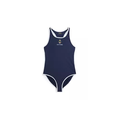 폴로 랄프로렌 Girls 7-16 Polo Bear One-Piece Swimsuit