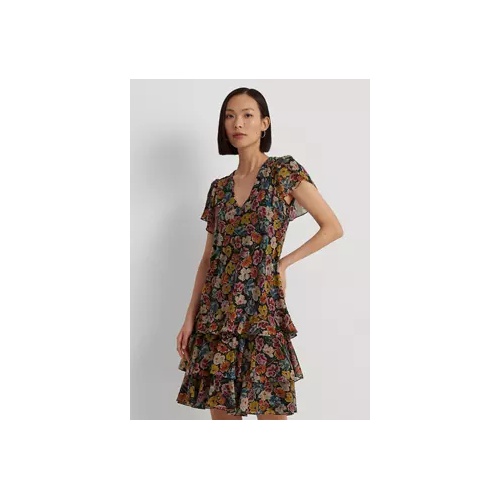 폴로 랄프로렌 Floral Georgette Drop-Waist Dress