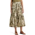 LAUREN Ralph Lauren Palm Leaf?Print Cotton Voile Skirt