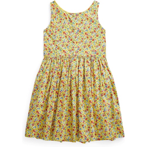 폴로 랄프로렌 Polo Ralph Lauren Kids Floral Cotton Poplin Dress (Big Kids)